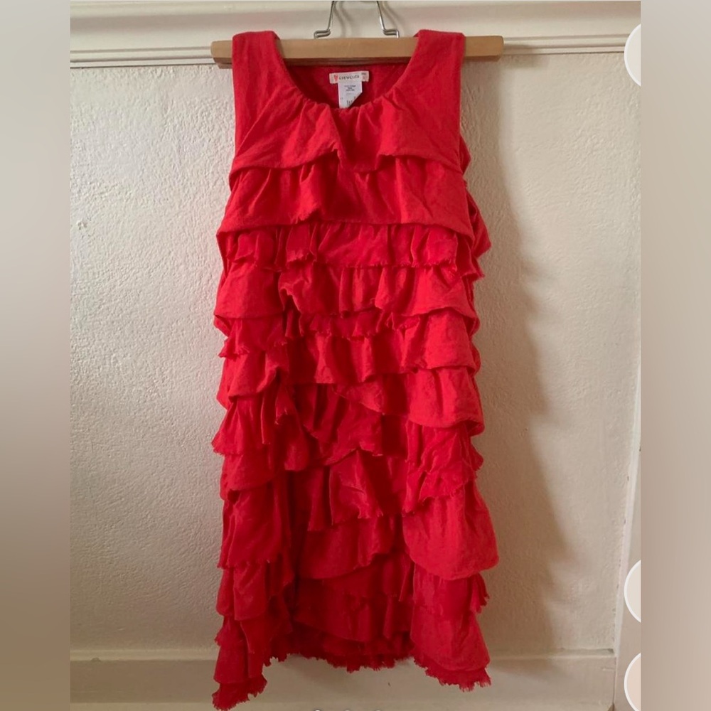 JCREW KIDS RED PLEATED DRESS